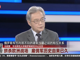 周边中心主任冯绍雷作客东方卫视《环球交叉点》节目，就瓦格纳事件平息后，俄乌战事如何演进发表看法